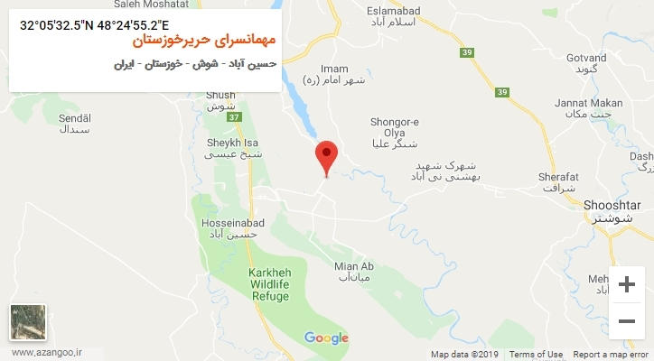 روستای مهمانسرای حریرخوزستان بر روی نقشه