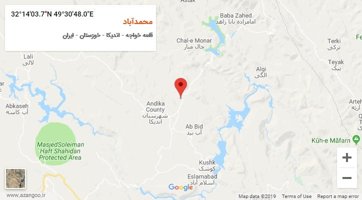 روستای محمدآباد بر روی نقشه