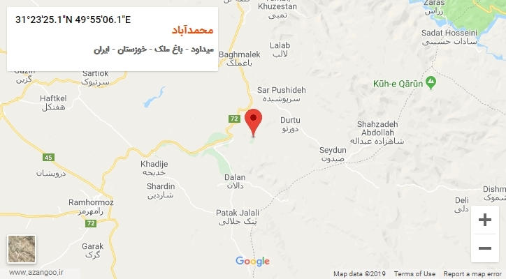 روستای محمدآباد بر روی نقشه