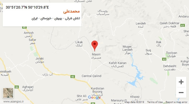 روستای محمدعلی بر روی نقشه