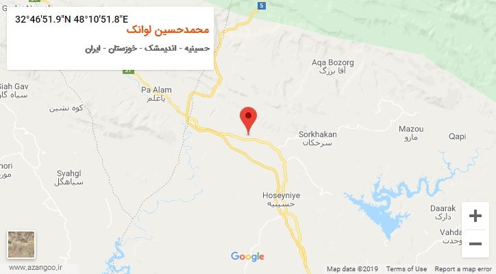 روستای محمدحسین لوانک بر روی نقشه