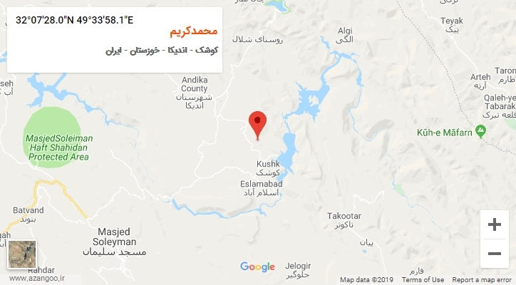 روستای محمدکریم بر روی نقشه