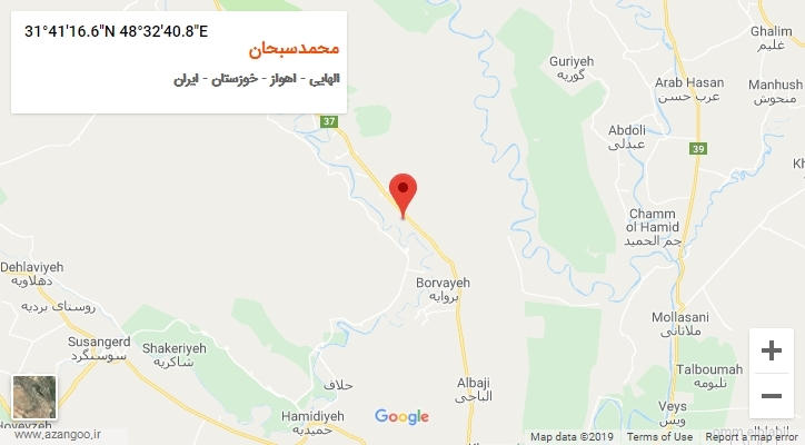 روستای محمدسبحان بر روی نقشه
