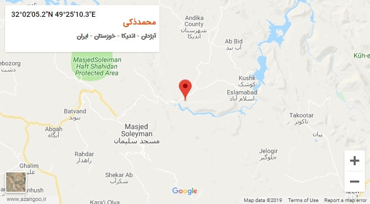 روستای محمدذکی بر روی نقشه