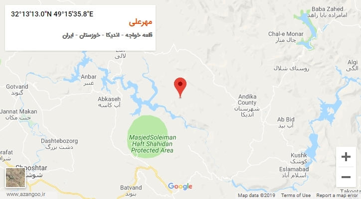 روستای مهرعلی بر روی نقشه