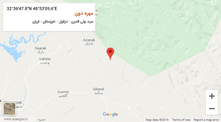 روستای مهره دون بر روی نقشه