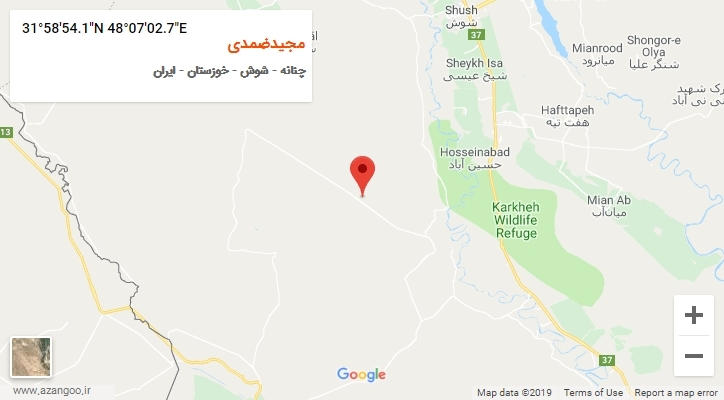 روستای مجیدضمدی بر روی نقشه