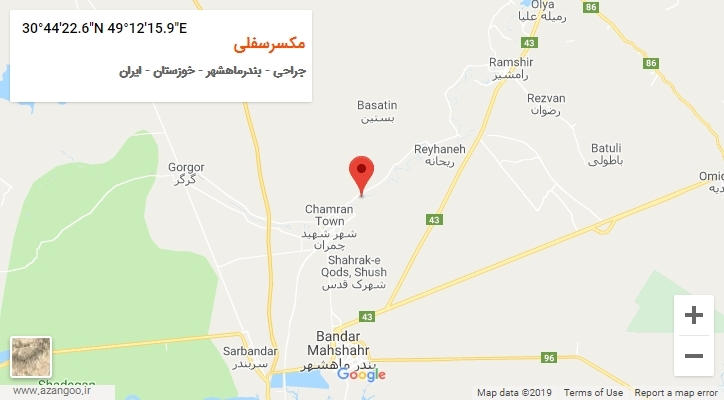 روستای مکسرسفلی بر روی نقشه