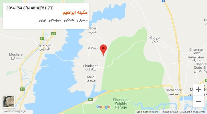 روستای مکینه ابراهیم بر روی نقشه