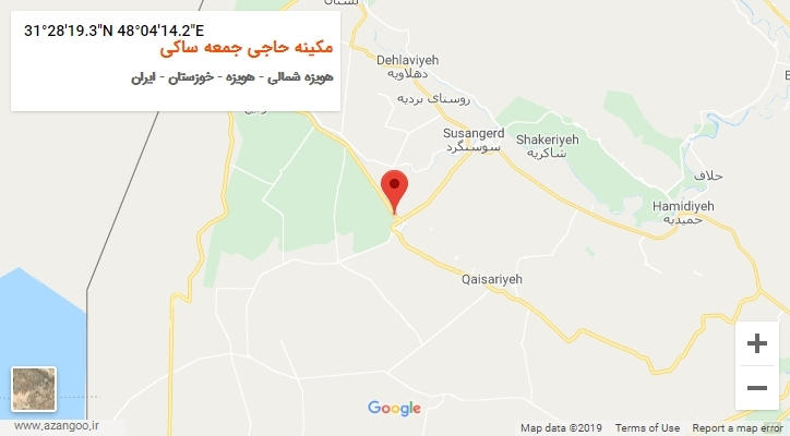 روستای مکینه حاجی جمعه ساکی بر روی نقشه