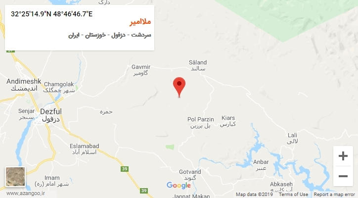 روستای ملاامیر بر روی نقشه