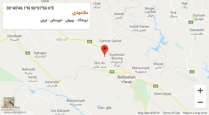 روستای ملامهدی بر روی نقشه
