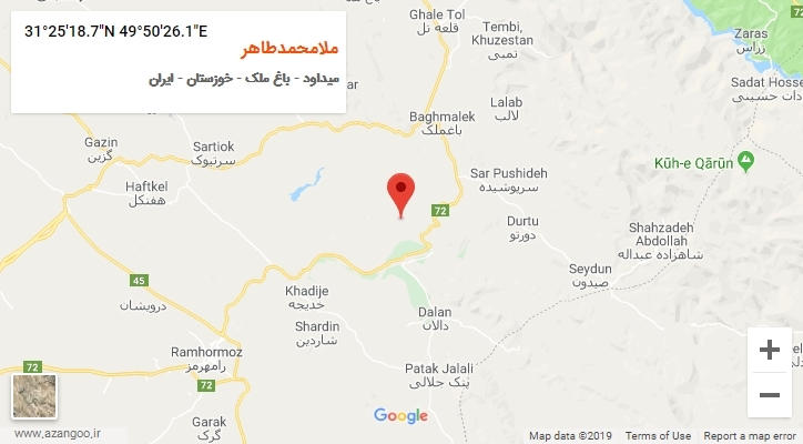 روستای ملامحمدطاهر بر روی نقشه