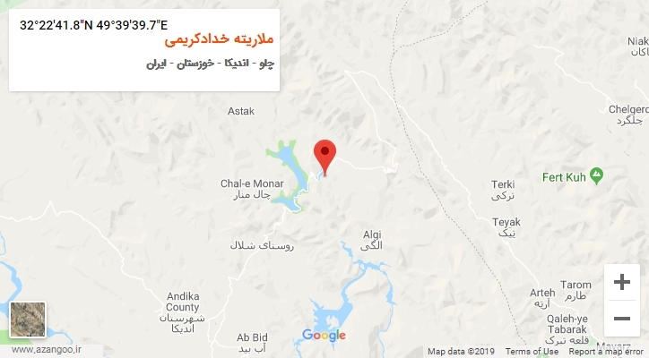 روستای ملاریته خدادکریمی بر روی نقشه
