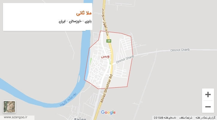 دهستان ملا ثانی بر روی نقشه