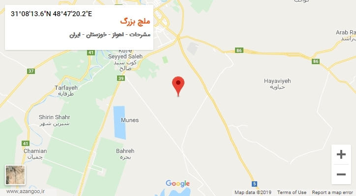 روستای ملچ بزرگ بر روی نقشه