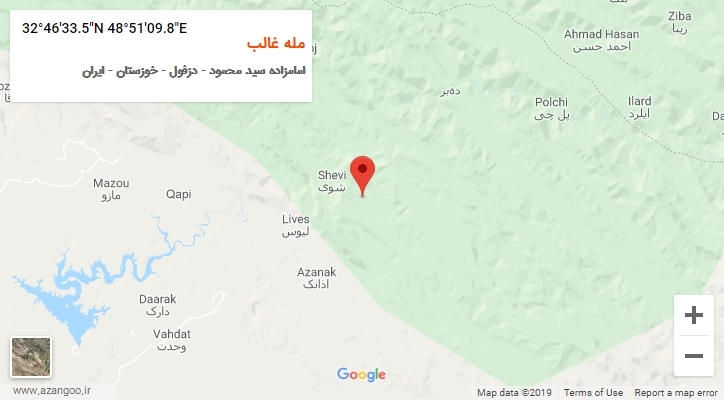 روستای مله غالب بر روی نقشه