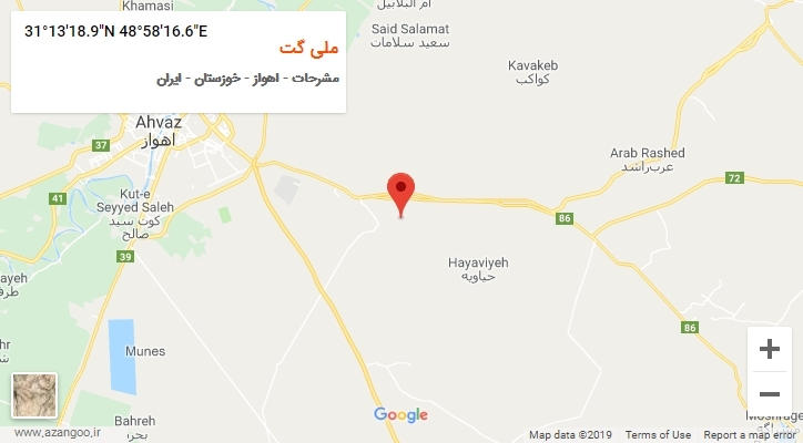 روستای ملی گت بر روی نقشه