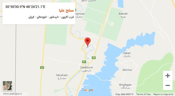 روستای مملح علیا بر روی نقشه