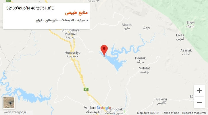 روستای منابع طبیعی بر روی نقشه