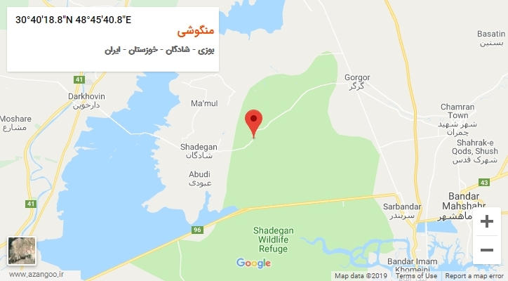 روستای منگوشی بر روی نقشه