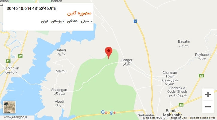 روستای منصوره کنین بر روی نقشه
