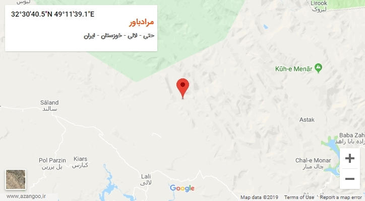 روستای مرادباور بر روی نقشه