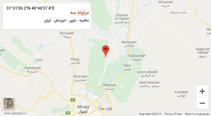 روستای مراونه سه بر روی نقشه