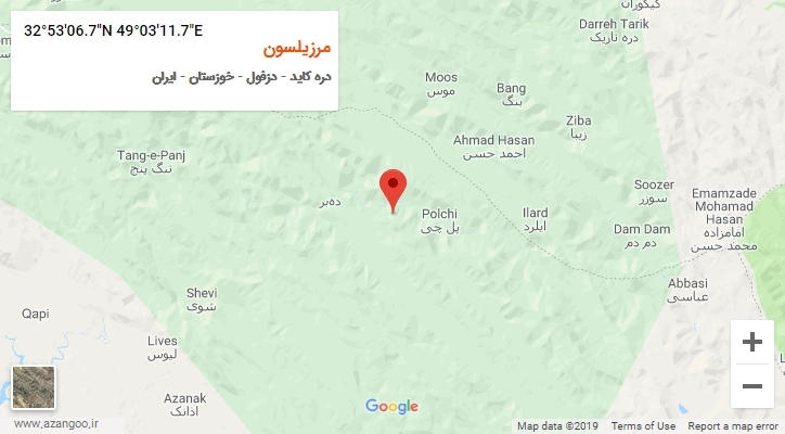 روستای مرزیلسون بر روی نقشه