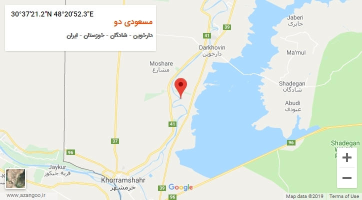 روستای مسعودی دو بر روی نقشه