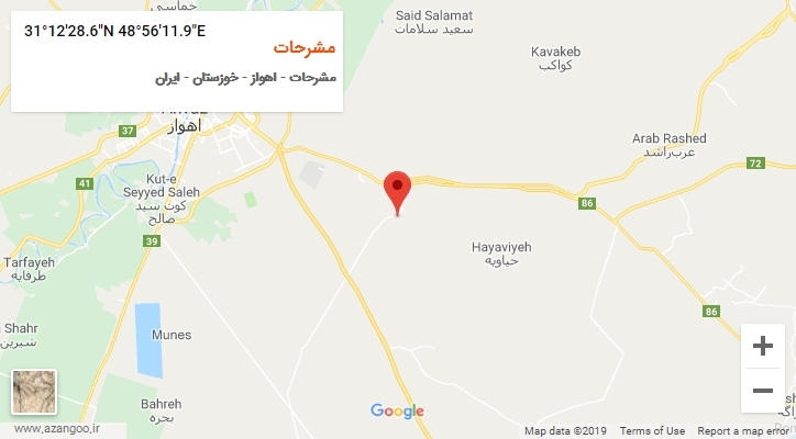 روستای مشرحات بر روی نقشه
