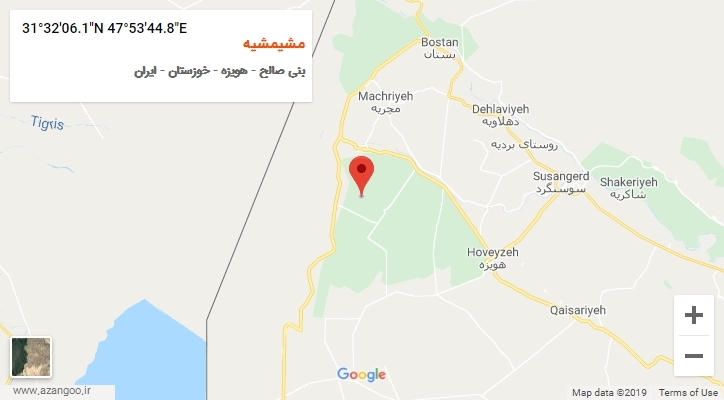 روستای مشیمشیه بر روی نقشه