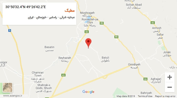 روستای مطبگ بر روی نقشه