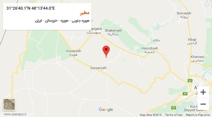 روستای مطیر بر روی نقشه