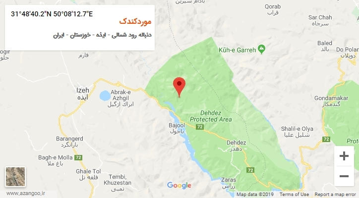 روستای موردکندک بر روی نقشه
