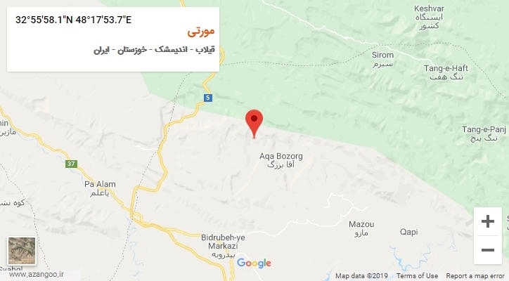 روستای مورتی بر روی نقشه