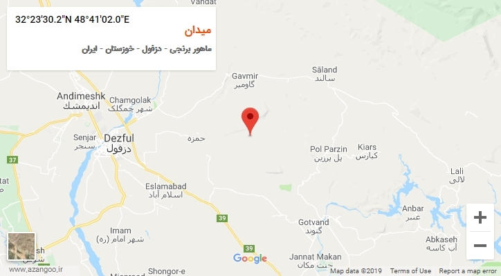 روستای میدان بر روی نقشه