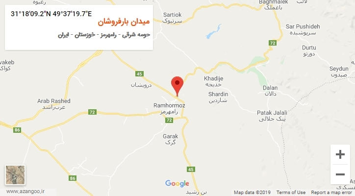 روستای میدان بارفروشان بر روی نقشه