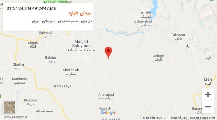 روستای میدان طیاره بر روی نقشه