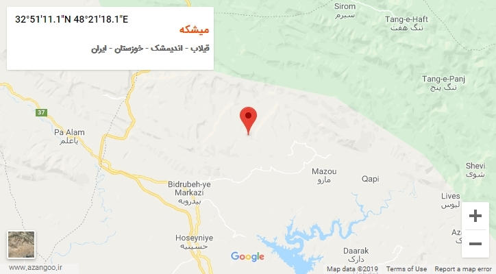روستای میشکه بر روی نقشه