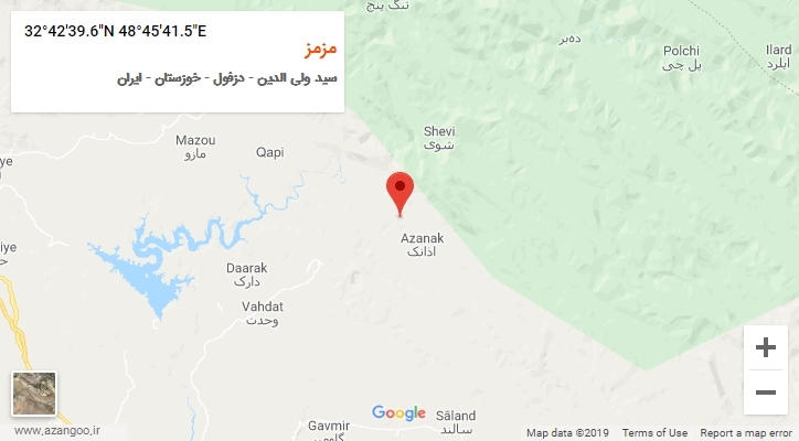 روستای مزمز بر روی نقشه
