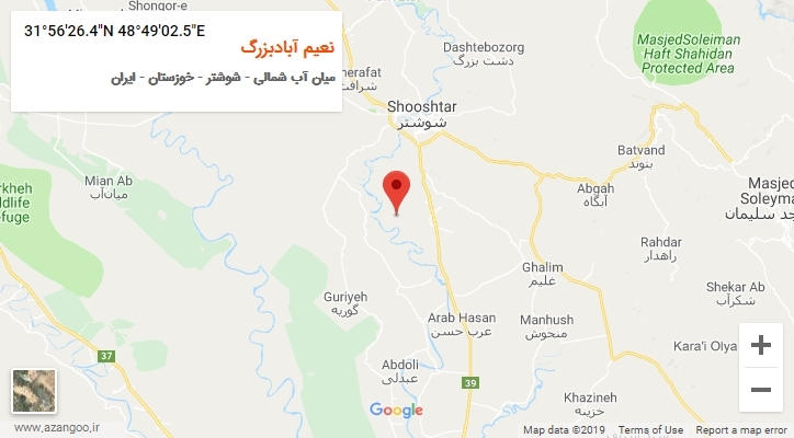 روستای نعیم آبادبزرگ بر روی نقشه