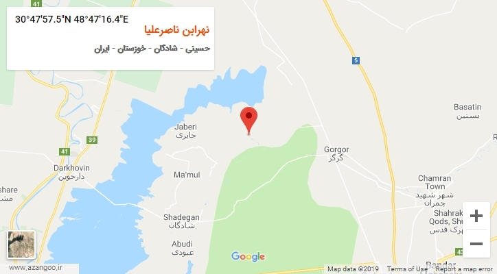روستای نهرابن ناصرعلیا بر روی نقشه