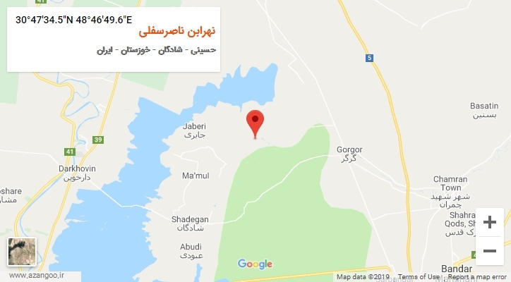 روستای نهرابن ناصرسفلی بر روی نقشه