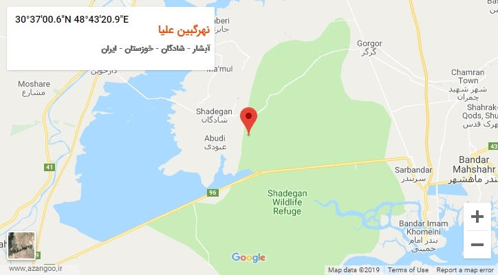 روستای نهرگبین علیا بر روی نقشه