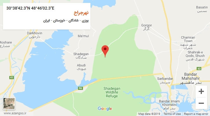 روستای نهرجراح بر روی نقشه