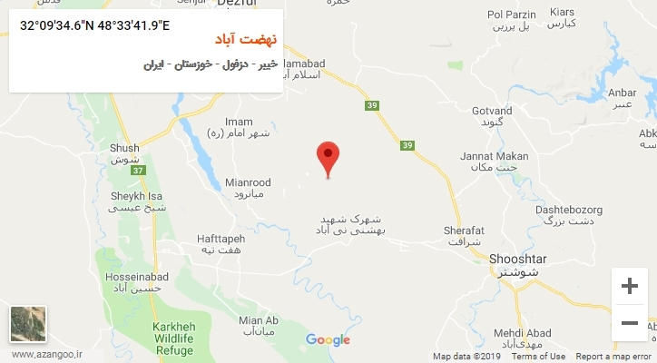 روستای نهضت آباد بر روی نقشه