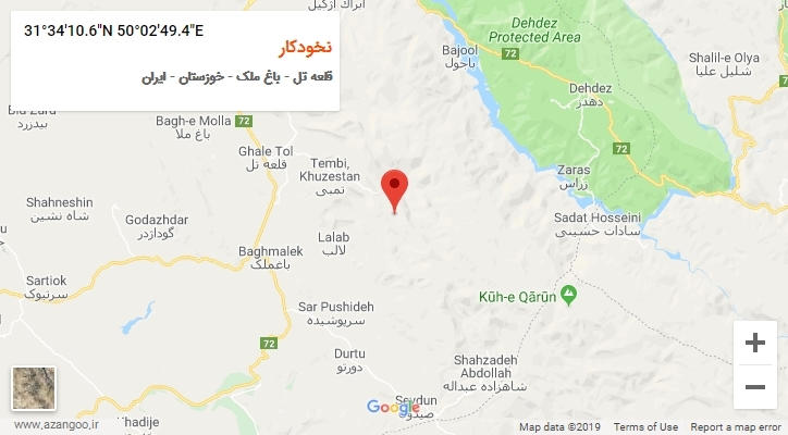 روستای نخودکار بر روی نقشه