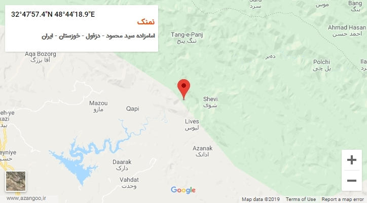 روستای نمنک بر روی نقشه