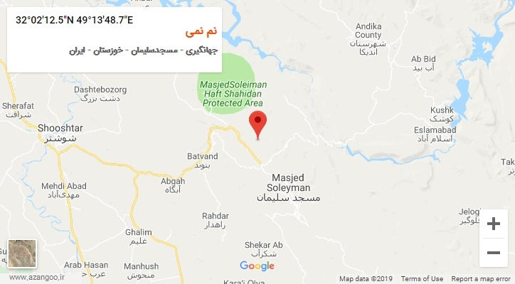 روستای نم نمی بر روی نقشه